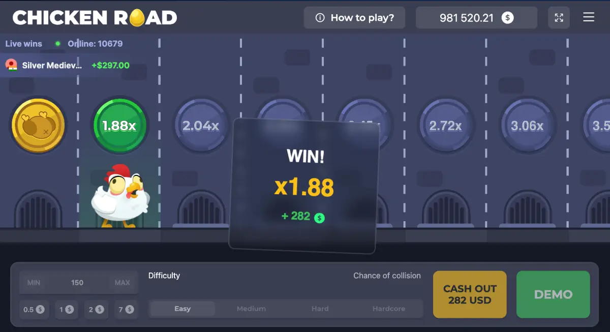 Demo version of Chicken Road
